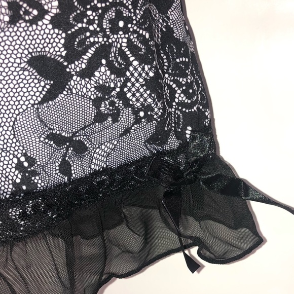 NWOT Adore Me Etelka Women’s Intimate Sleepwear Lingerie Black Lace Size Small - Picture 4 of 14